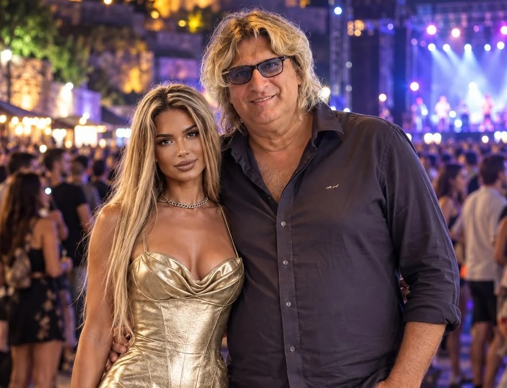 Abraham Ackermann e a ex-Miss Universo Ana Trkulja