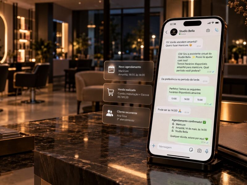 Belasis lança IA que atende e agenda clientes de salões pelo WhatsApp 24 horas
